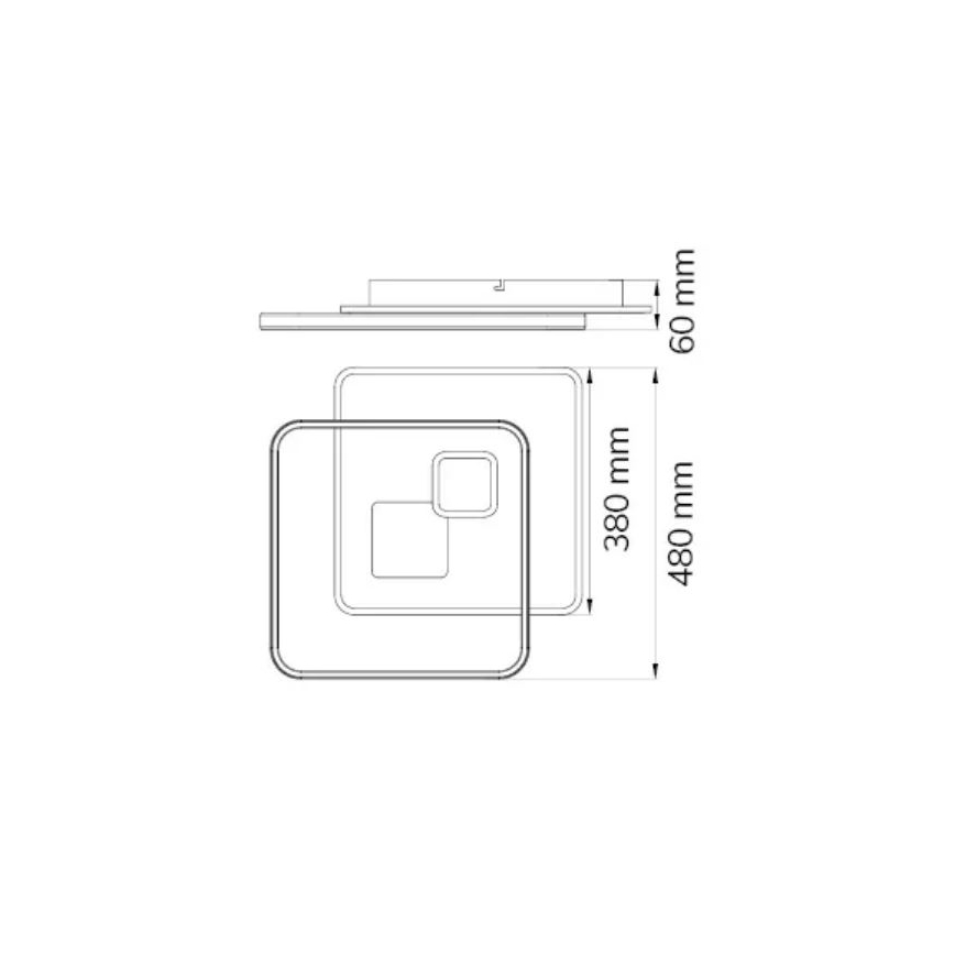 Wofi 11620 - LED Himmennettävä kattovalo AKON LED/43,5W/230V 2700-5500K+ kaukosäädin