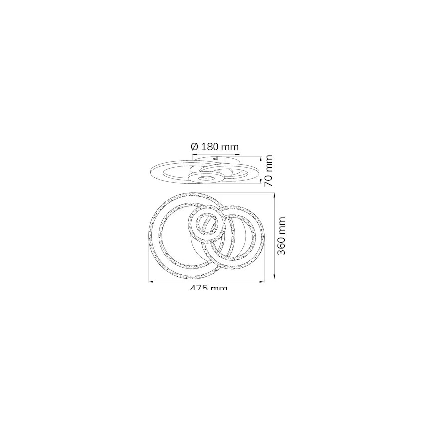 Wofi 11791 - Himmennettävä LED-kattovalo RIO LED/24,5W/230V 3000K