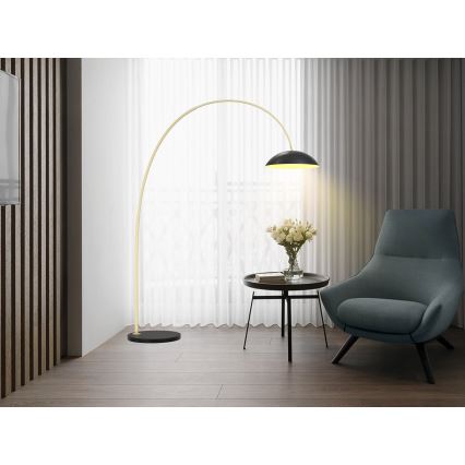 Wofi 3001-104 - Himmennettävä LED-lattiavalaisin ROSCOFF LED/21W/230V musta/kulta