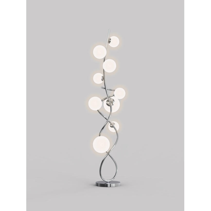 Wofi 3014-907 - LED-lattiavalaisin NANCY 9xG9/3,5W/230V kiiltävä kromi