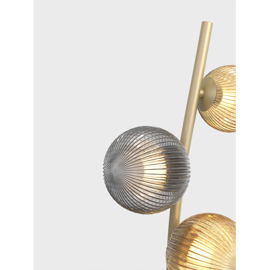 Wofi 3015-904 - LED-lattiavalaisin METZ 9xG9/3,5W/230V kulta/harmaa