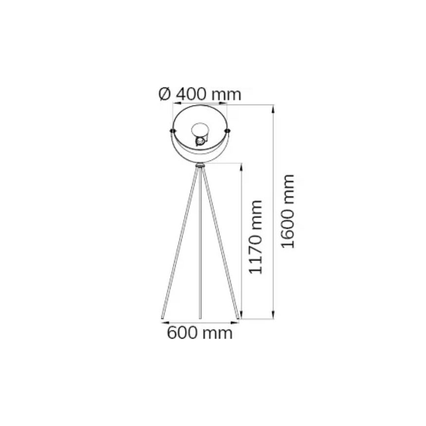 Wofi 3019.01.10.7000 - Lattialamppu MONA 1xE27/40W/230V