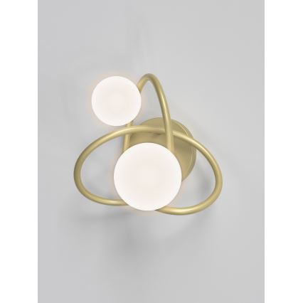 Wofi 4014-201 - LED-seinävalaisin NANCY 2xG9/3,5W/230V kulta/valkoinen