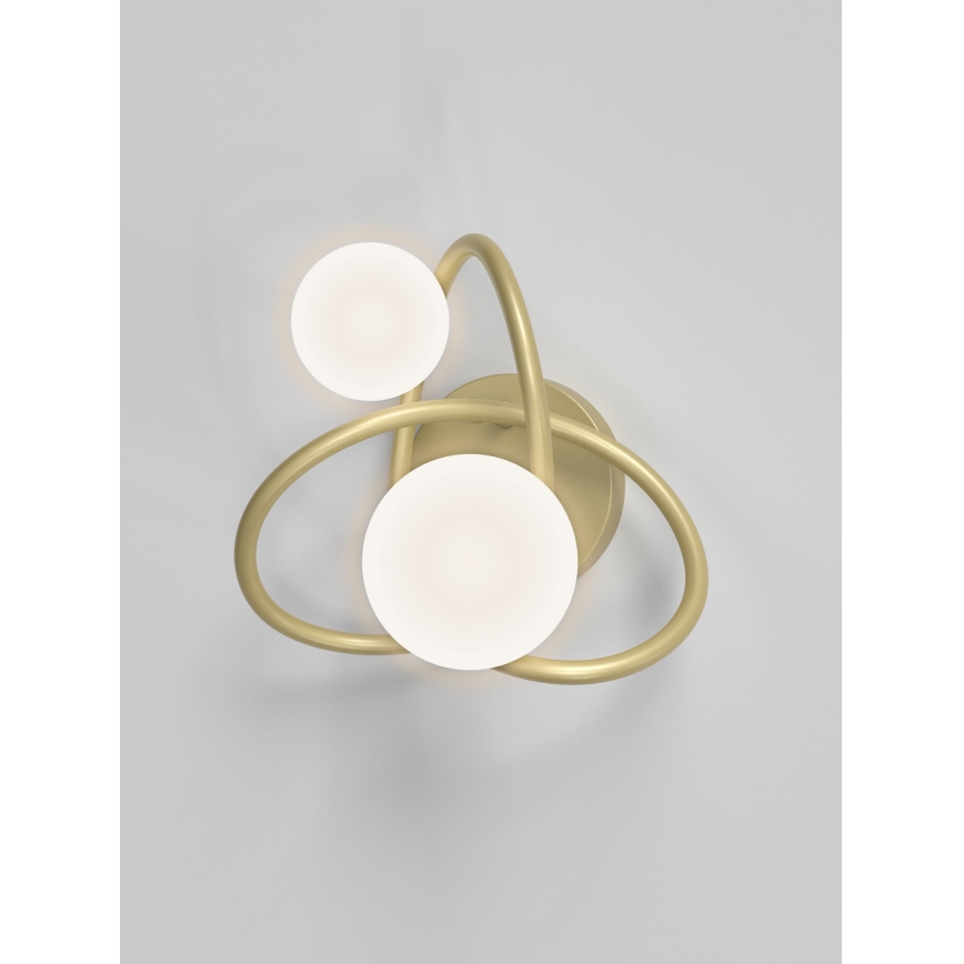 Wofi 4014-201 - LED-seinävalaisin NANCY 2xG9/3,5W/230V kulta/valkoinen