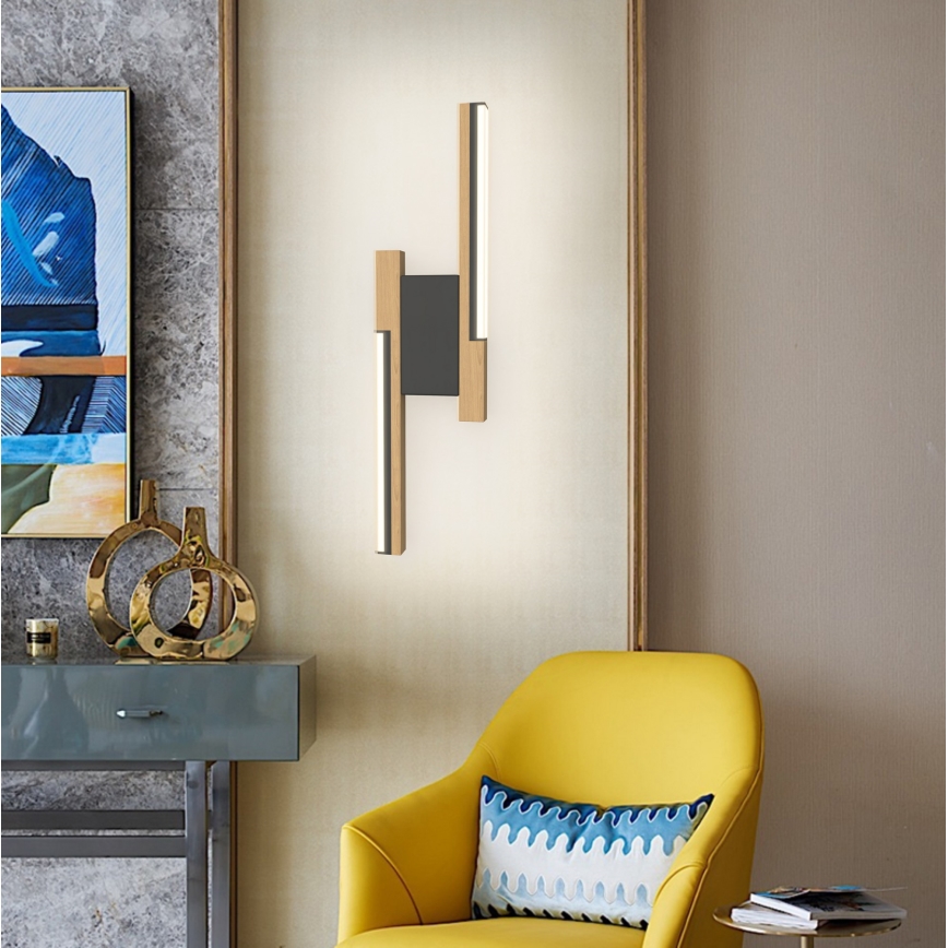 Wofi 4031-206- LED himmennettävä seinävalaisin PALERMO 11W/230V kumipuu