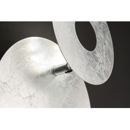 Wofi 4048-203R - LED-seinävalaisin BAYONNE LED/6,5W/230V hopea