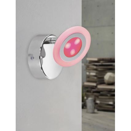 Wofi 4228.02.01.6000- LED RGB Himmennettävä kohdevalo GEMMA LED/5W/230V + kaukosäädin