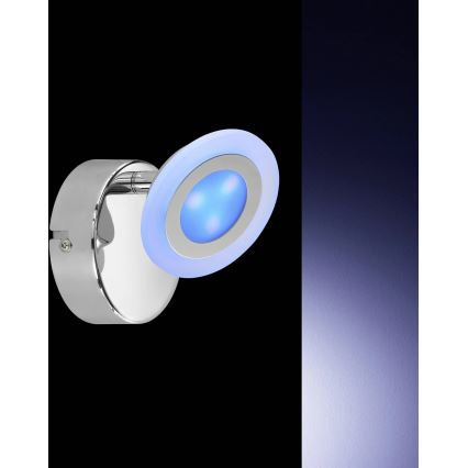 Wofi 4228.02.01.6000- LED RGB Himmennettävä kohdevalo GEMMA LED/5W/230V + kaukosäädin