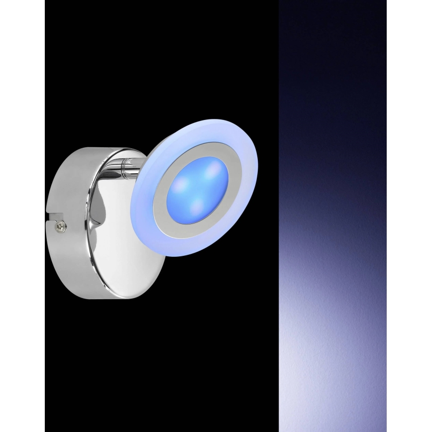 Wofi 4228.02.01.6000- LED RGB Himmennettävä kohdevalo GEMMA LED/5W/230V + kaukosäädin