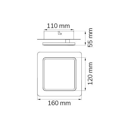 Wofi 4785.01.10.9000 - LED-seinävalaisin SUTTER LED/4,5W/230V 3000K musta