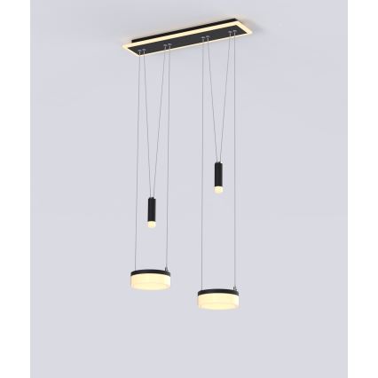 Wofi 6054-502 - Himmennettävä LED-kattokruunu johdossa JESSE LED/21W/230V musta