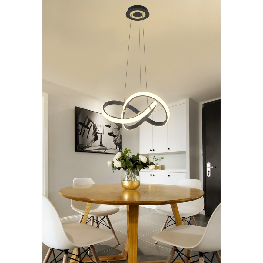 Wofi 6134-104 - Himmennettävä LED-kattokruunu johdossa INDIGO LED/44W/230V musta/kulta