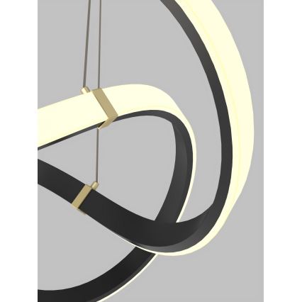 Wofi 6134-104 - Himmennettävä LED-kattokruunu johdossa INDIGO LED/44W/230V musta/kulta