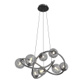 Wofi 7014-805 - LED-kattokruunu johdossa NANCY 8xG9/3,5W/230V musta/kiiltävä kromi