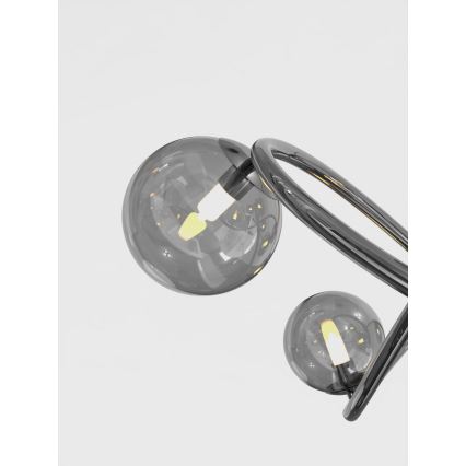 Wofi 7014-805 - LED-kattokruunu johdossa NANCY 8xG9/3,5W/230V musta/kiiltävä kromi