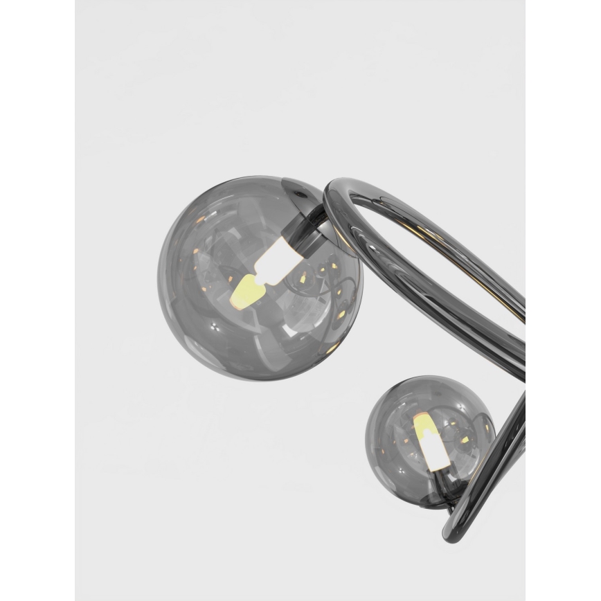 Wofi 7014-805 - LED-kattokruunu johdossa NANCY 8xG9/3,5W/230V musta/kiiltävä kromi