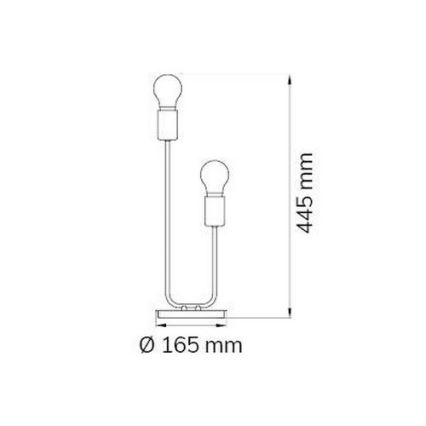 Wofi 8255.02.10.8000 - Lampun jalka YORK 2xE27/60W/230V