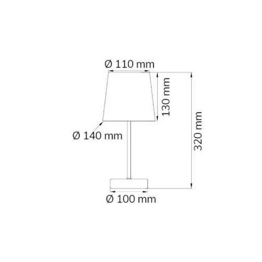 Wofi 8324.01.10.0000 - Pöytävalaisin CESENA 1xE14/42W/230V musta