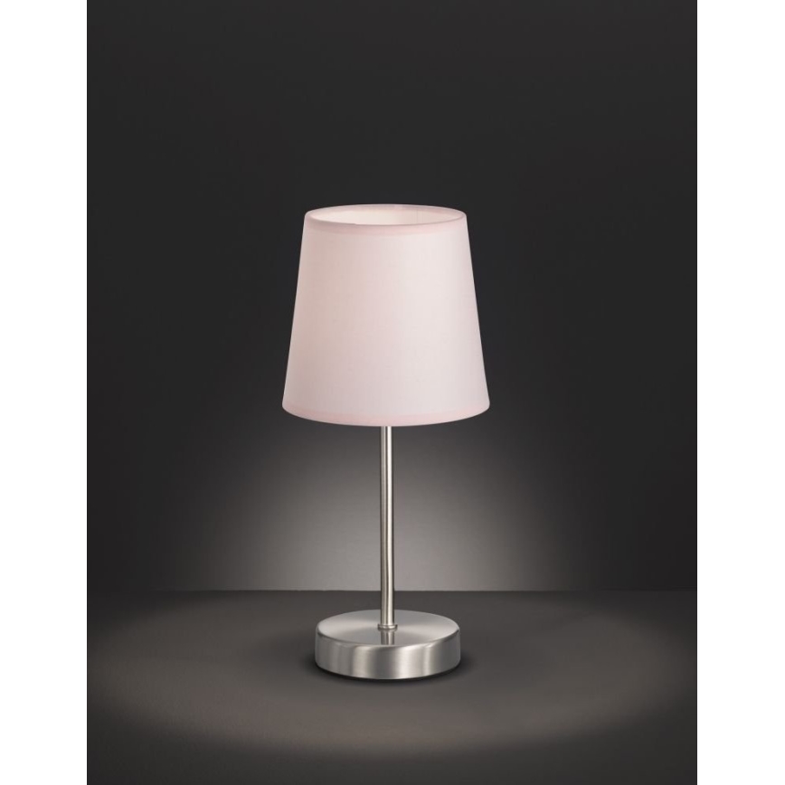 Wofi 8324.01.94.8000 - Pöytävalaisin CESENA 1xE14/42W/230V vaaleanpunainen