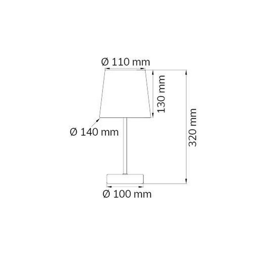 Wofi 832401060000 - Pöytävalaisin CESENA 1xE14/42W/230V valkoinen