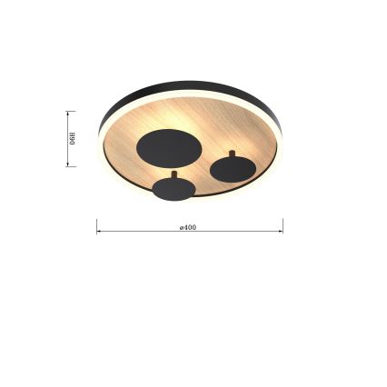 Wofi 9013-306S - himmennettävä LED-kattovalaisin REIMS LED/26W/230V