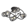 Wofi 9014-805 - Kiinteä LED-kattokruunu NANCY 8xG9/3,5W/230V musta/kiiltävä kromi