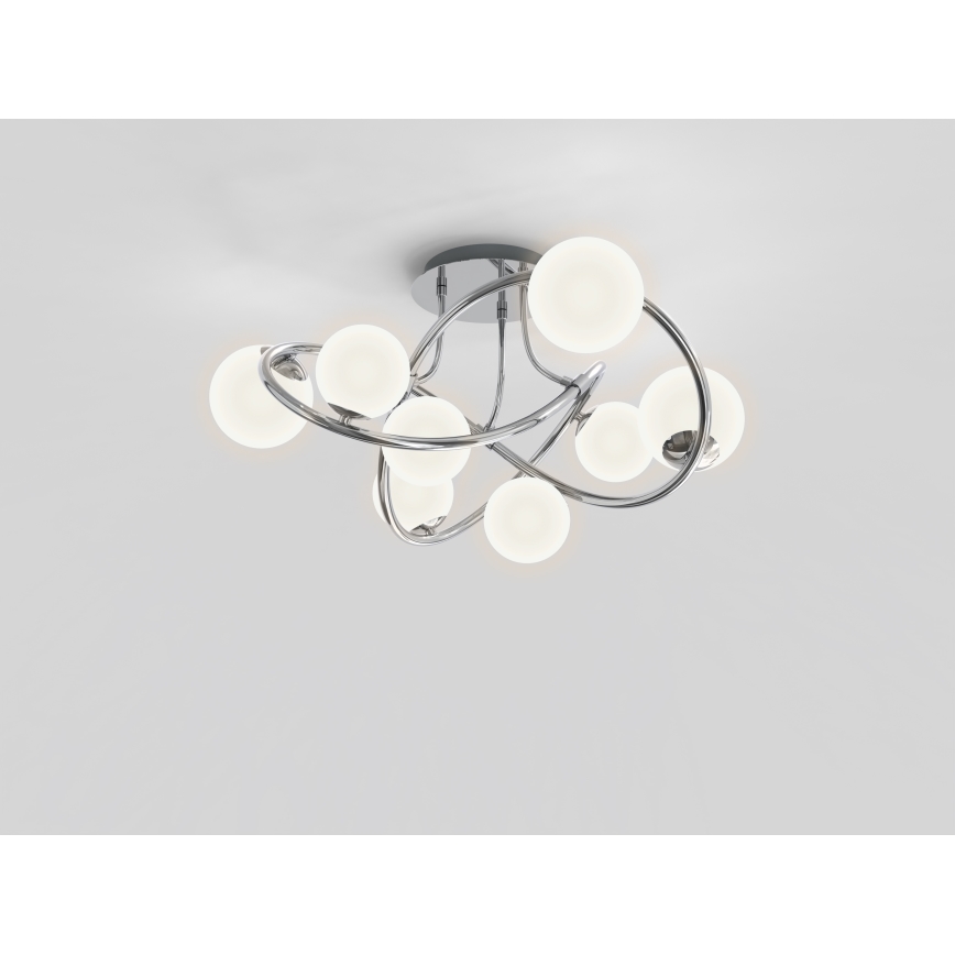 Wofi 9014-807 - Kiinteä LED-kattokruunu NANCY 8xG9/3,5W/230V kiiltävä kromi