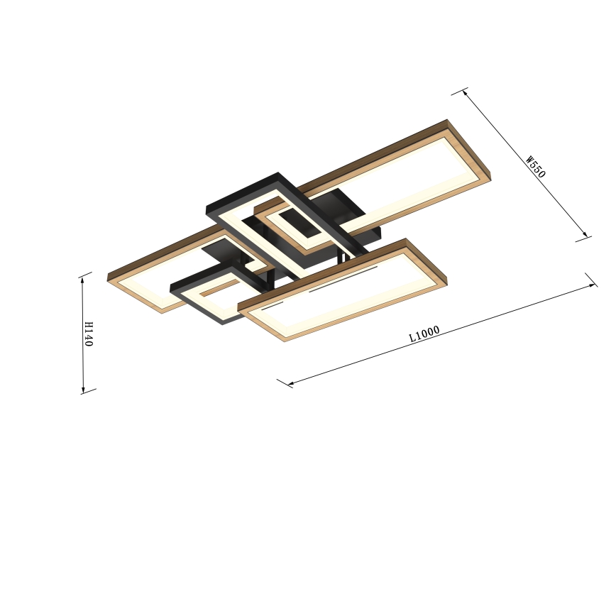 Wofi 9022-506 - Himennettävä LED-kattovalaisin MATERA LED/60W/230V