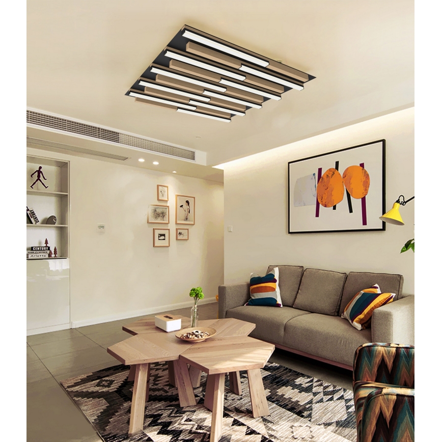 Wofi 9031-1006 - LED himmennettävä kattovalaisin PALERMO LED/40W/230V kumipuu