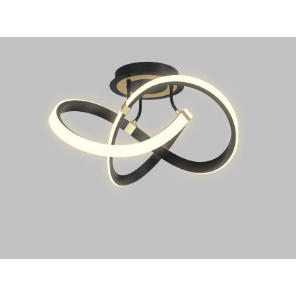 Wofi 9134-104 - LED-himmennyskattokruunu INDIGO LED/44W/230V musta/kulta