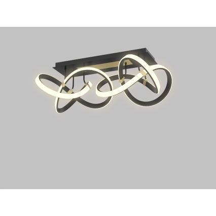 Wofi 9134-204 - LED himmennettävä kattovalaisin INDIGO LED/64W/230V musta/kulta