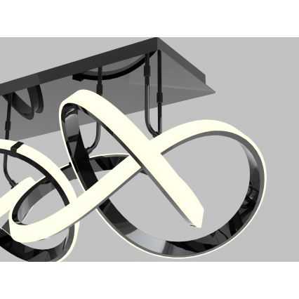 Wofi 9134-205 - LED himmennettävä kattovalaisin INDIGO LED/64W/230V musta/kiiltävä kromi