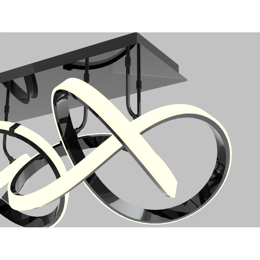 Wofi 9134-205 - LED himmennettävä kattovalaisin INDIGO LED/64W/230V musta/kiiltävä kromi