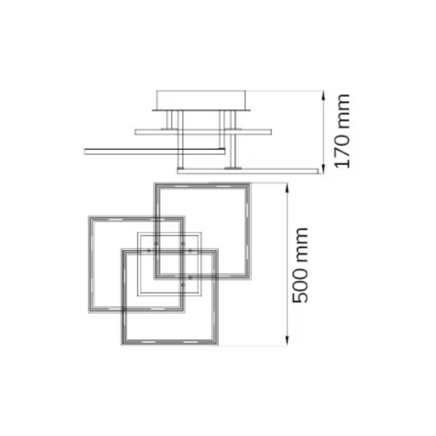 Wofi 9243.03.10.9300 - LED Himmennettävä pinta-asennettava kattokruunu MODESTO LED/33W/230V