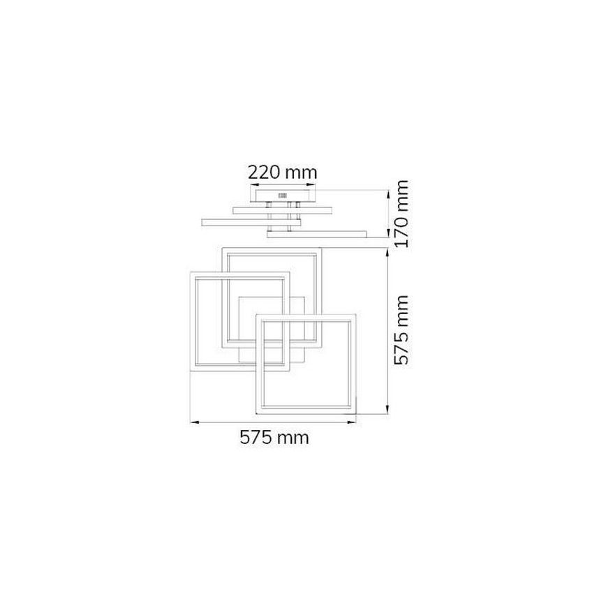 Wofi 9531.03.54.7000 - LED-himmennyskattokruunu VISO LED/40W/230V