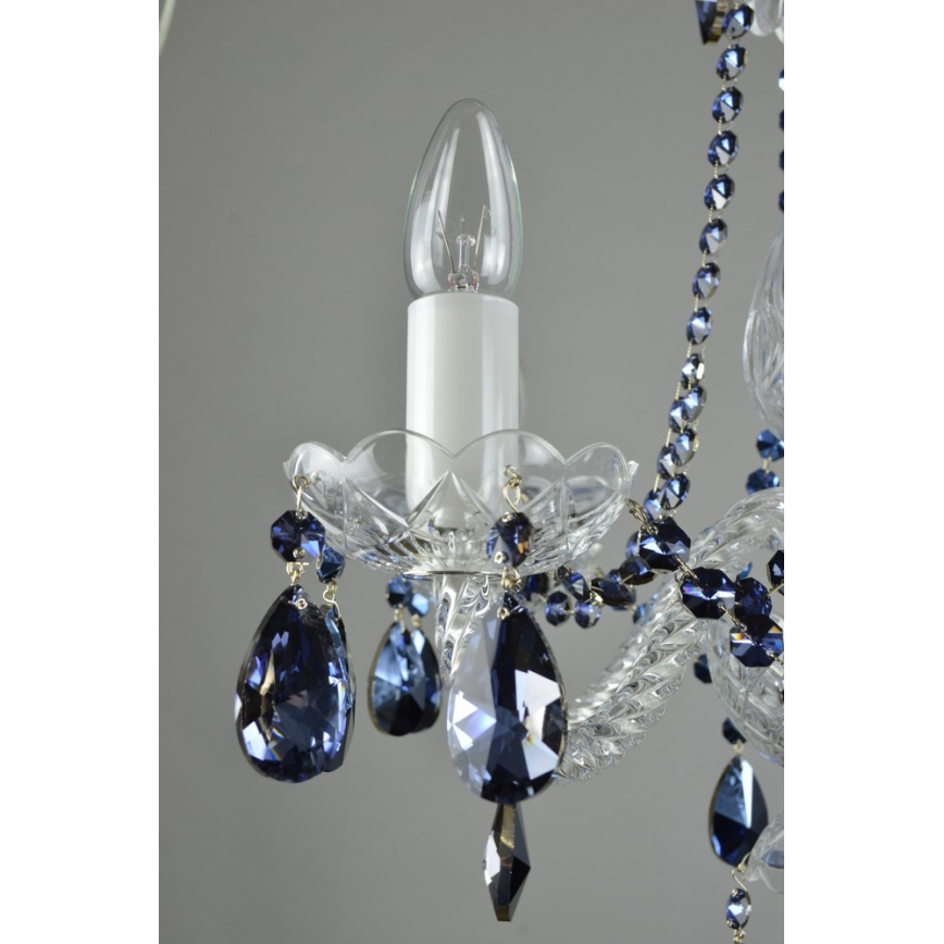 Wranovsky JWZ102052101 - Kristalli-ketjukattokruunu DE LUXE 5xE14/40W/230V