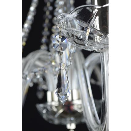 Wranovsky JWZ117082101 - Kristalli-ketjukattokruunu BONTON 8xE14/40W/230V