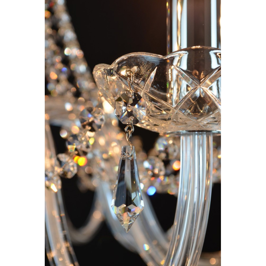 Wranovsky JWZ117122101 - Kristalli-ketjukattokruunu BONTON 12xE14/40W/230V