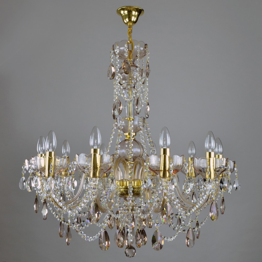 Wranovsky JWZ121102100 - Kristalli-ketjukattokruunu ZENITH 10xE14/40W/230V