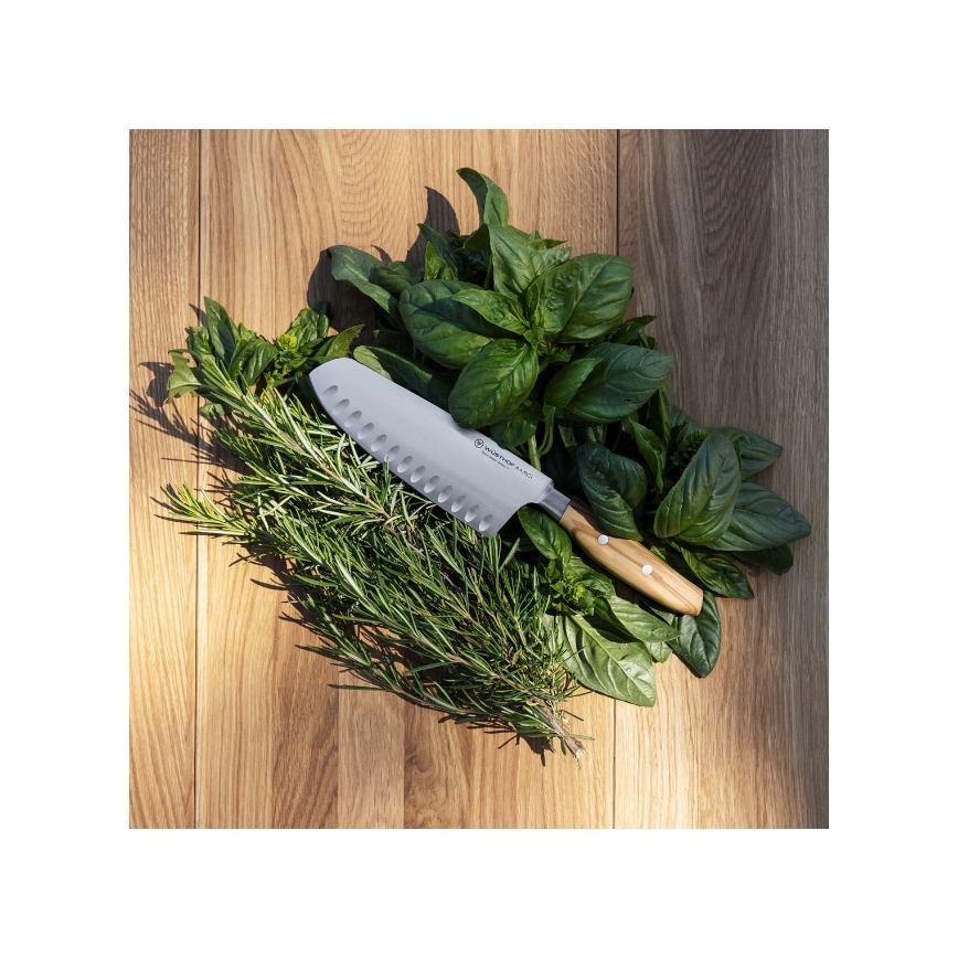 Wüsthof - Keittiöveitsi santoku AMICI 17 cm oliivipuu