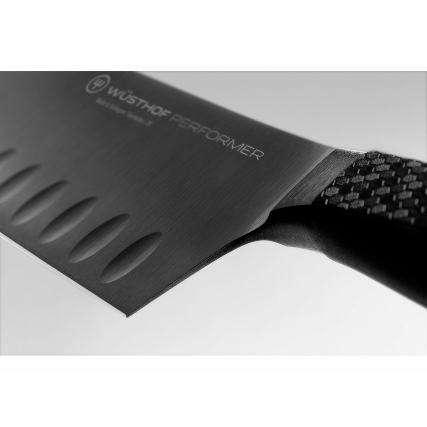 Wüsthof - Santoku-keittiöveitsi PERFORMER 17 cm musta