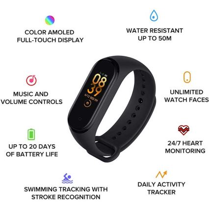 Xiaomi - Fitness ranneke Mi Band 6 Bluetooth 5 ATM