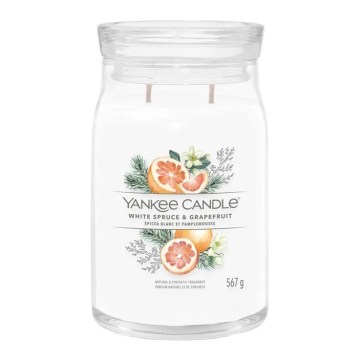 Yankee Candle - Tuoksukynttilä WHITE SPRUCE & GRAPEFRUIT iso 567g 60-90 tuntia