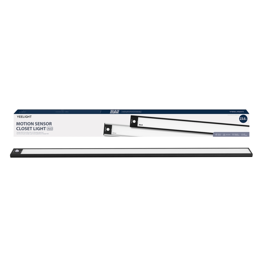 Yeelight - LED himmennettävä ladattava kalustevalaisin sensorilla LED/2,4W/2200 mAh 4000K 60 cm musta