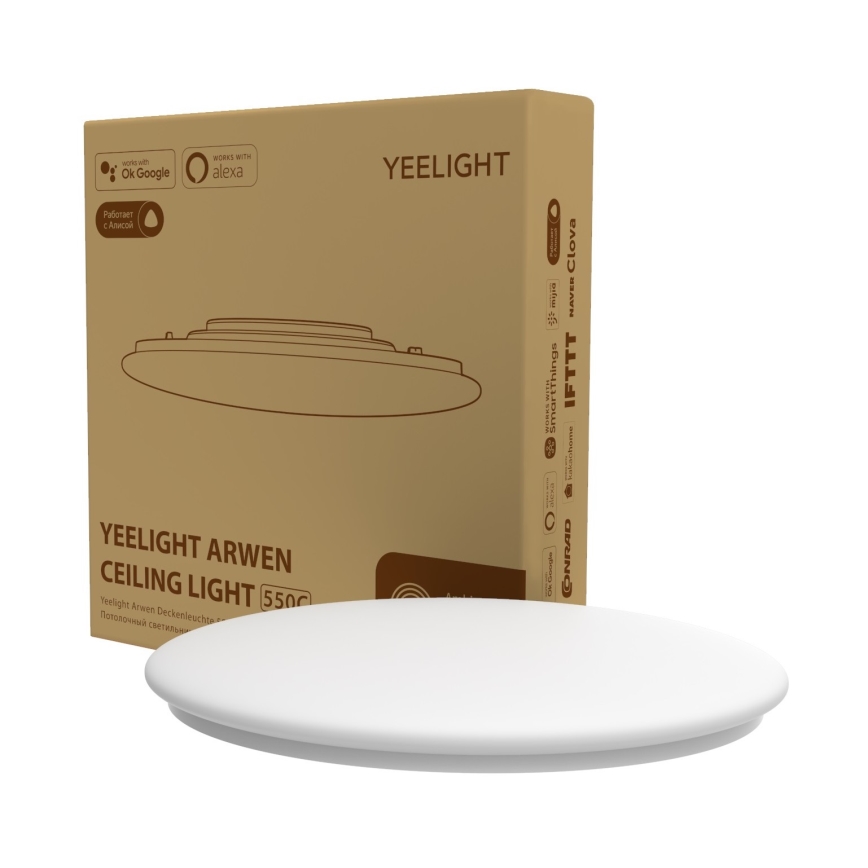 Yeelight - LED RGB himmennettävä valaisin ARWEN 550C LED/50W/230V IP50 CRI 90 + Wi-Fi/BT kaukosäädin