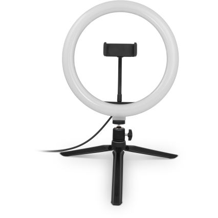 Yenkee-LED RGB Himmennettävä lamppu jalustalla ja pidikkeellä vloggaamiseen LED/5V + kaukosäädin