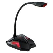 Yenkee - LED USB pelimikrofoni 5V musta/punainen