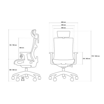 Yenkee - Työtuoli musta/harmaa