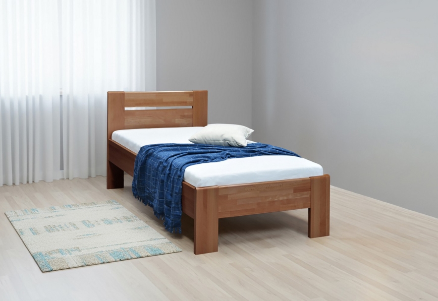 Yhden hengen sänky AMBER 90x200 cm luumu