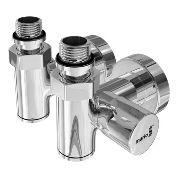 Yhdistelmaventtiilit lämpöpatterille 2 kpl kiiltävä kromi